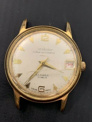Vintage Herbudy 41 Jewels Gold Filled Mens Wacth