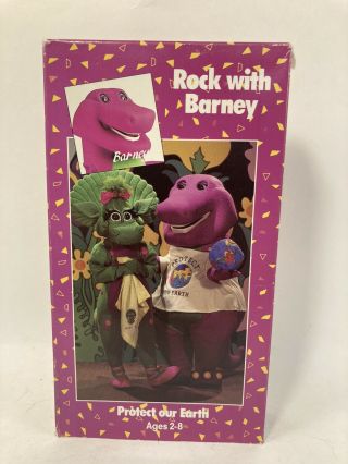 Barney Rock With Barney Vhs 1991 Vintage Oop Release Protect Our Earth