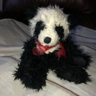 Vintage Russ Berrie Panda Bear Ping Pong Plush Stuffed Animal Toy