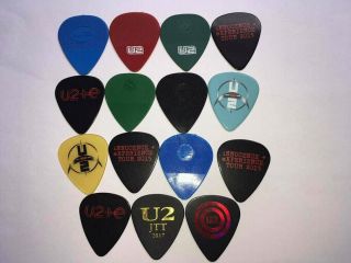 U2 Pack With 15 Guitar Picks Of Different Tours