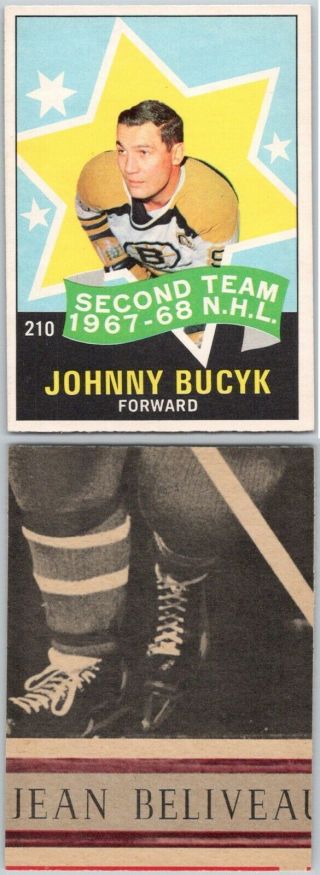 Vintage Hockey Card Topps 1967 All Star Johnny Bucyk Boston No439