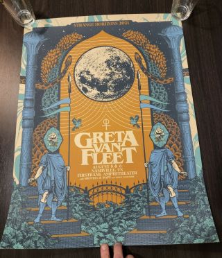 Greta Van Fleet Nashville Poster 8/5 & 6/2021 (