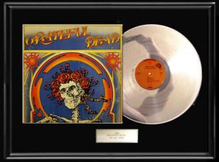 Grateful Dead Live Skull & Roses White Gold Silver Platinum Tone Record Lp Rare