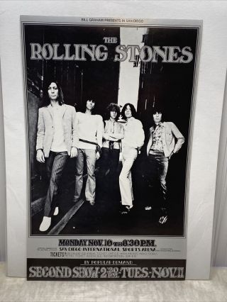 1969 Bg202 Rolling Stones Bill Graham Fillmore Concert Poster