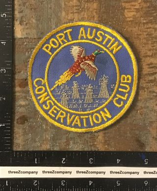 Vintage Port Austin Conservation Club Michigan Hunting Fishing Patch
