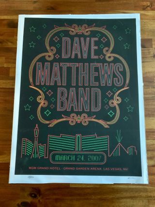 2007 Dave Matthews Band Las Vegas Limited Concert Poster 475/500