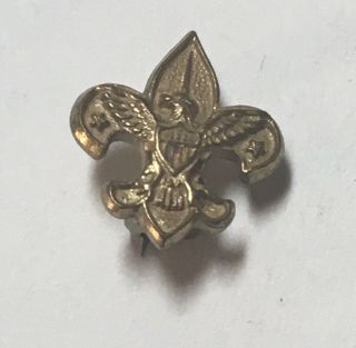 Bsa Vintage Small Lapel Pin - Boy Scouts Of America Eagle Fleur De Lis Uniform