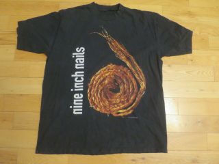 Vintage Nine Inch Nails Further Down The Spiral 1995 Shirt Men L Single Stitch