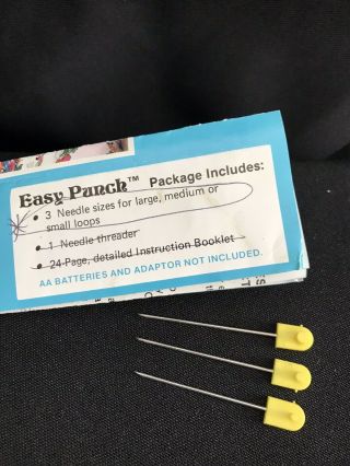 Vintage Easy Punch Embroidery Machine Needles - 3,  Sm,  Med & Lg.  Pre - Owned.