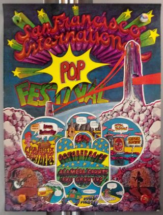San Francisco International Pop Festival Deep Purple Iron Butterfly 1968 Poster