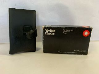 Vintage Vivitar Filter Kit For 283 Electronic Flash 23 - 8083 Japan
