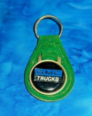 Key Chain/ Vintage/ Suede Gmc Trucks 1979 Good,  Green