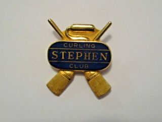 Vintage Stephen Minnesota Curling Club Sports Curling Pin Great L@@king Pin