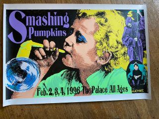 Smashing Pumpkins Concert Poster Frank Kozik Signed & Numbered 1996 Print
