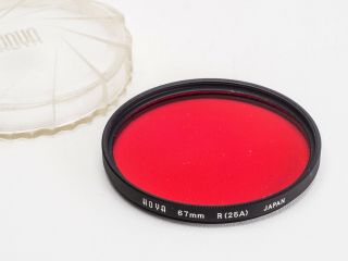 Vintage Hoya 67mm Glass Filter R (25a) Red With Hard Plastic Case