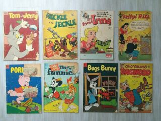 Vintage Comic Books: Tom&jerry,  Irma,  Porky Pig,  Fritzi Ritz,  Bugs Bunny,  Heckle &.