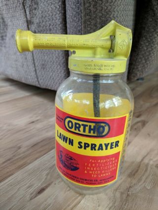 Vintage Ortho 15 Gallon Capacity Lawn Sprayer Glass Jar