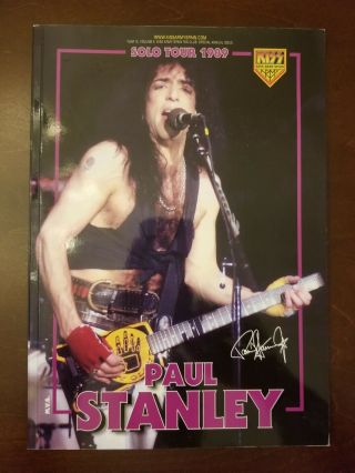 Paul Stanley 1989 Solo Tour Kiss Army Spain Book W/ Poster Rare