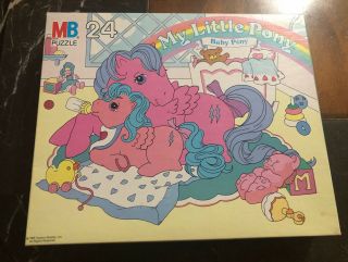 Vintage 1985 Hasbro Milton Bradly My Little Pony Puzzle Baby Pony Complete