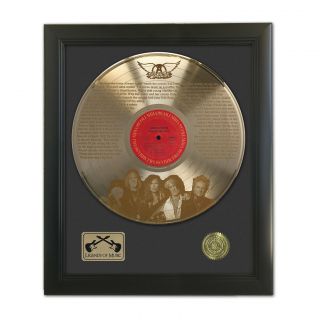 Aerosmith Walk This Way Laser Etched Gold Lp Record Framed Display