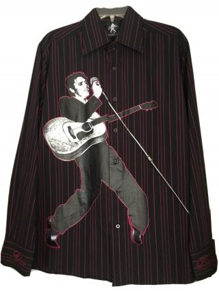 King Of Rock N Roll Elvis Presley Mens Dress Shirt From Memphis Size Medium