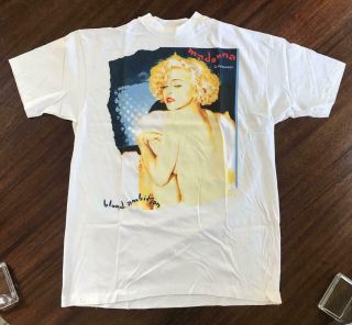 Madonna Blond Ambition 1990 Tour T - Shirt Pioneer Xl Pre - Shrunk Cotton Never Worn