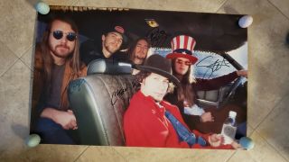 Blind Melon Signed Poster 1993 5 Band Members Shannon Hoon