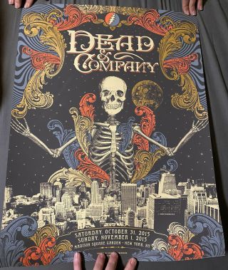 Authentic Dead And Company Concert Poster Madison Square Garden Ny 2015