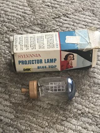 Vintage Nos Sylvania Projector Lamp Blue Top Dek 500 - Watts - 120 V - 25 Hrs