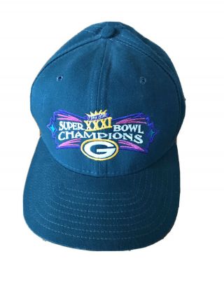 Vintage 1997 Nfl Bowl Xxxi Champions Green Bay Packers Era Hat