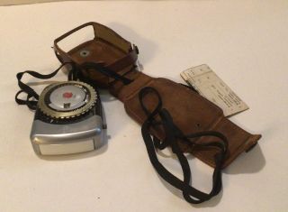 Vintage Ge General Electric Type Pr - 1 Exposure Meter Light Meter W/ Case (h)