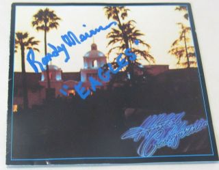 The Eagles Band Signed Hotel California Cd Cover By Randy Meisner W Added Eagles