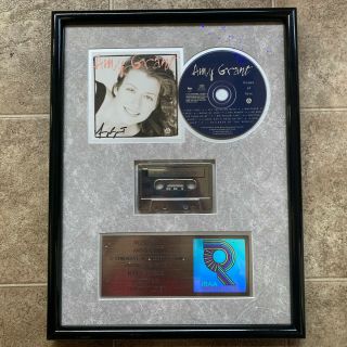 Amy Grant Platinum Riaa House Of Love Sales Award Myrrh Cassette & Cd.  Autograph