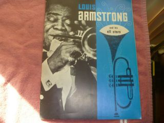Autographed/signed Louis Armstrong And His All Stars Program Lansing Mi.  1965