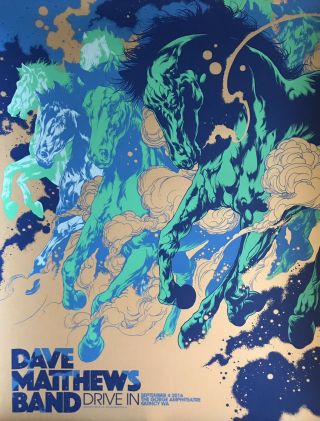 Dave Matthews Band Rare Ap Concert Poster Washington 2016 Ken Taylor 26/50