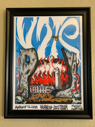 Pearl Jam Missoula Concert Poster Aug 2018 Limited Print (frame Not)