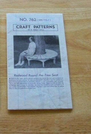 Vintage Neely Hall Redwood Round The Tree Seat Pattern