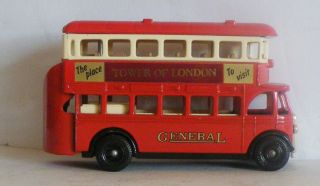 Vintage Lledo Tower Of London Die Cast Double Decker Tour Bus Rare Promo England