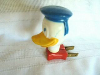 Vintage Walt Disney Hard Plastic Ge Donald Duck Head Plug In Night Light -