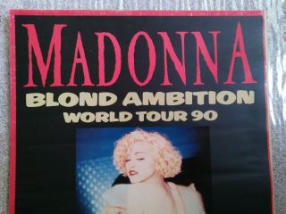 Madonna 1990 Blond Ambition Tour Concert Poster JAPAN 2