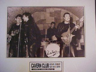 Beatles Pete Best Signed Large Cavern Club Framed Sepia Lithograph 4774/10,  000 3