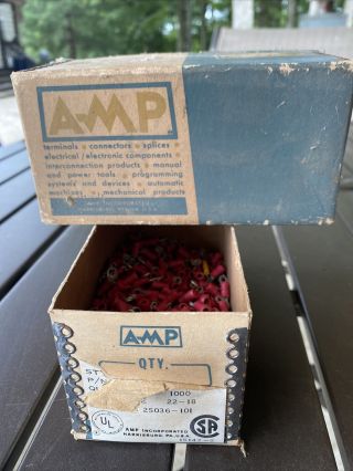 Vintage Mid Century Amp Solderless Wiring Devices.  Crimp On Connectors/terminals