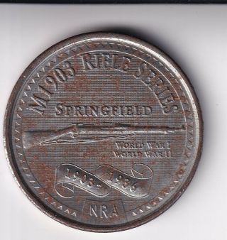 Vintage Coin Medal Nra National Rifle Association M1903 Springfield Rifle Wwi 9