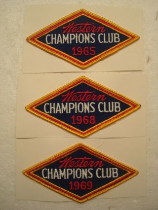 Winchester Western Champions Club Advertising Trap Shooting Patch 1965,  8,  9