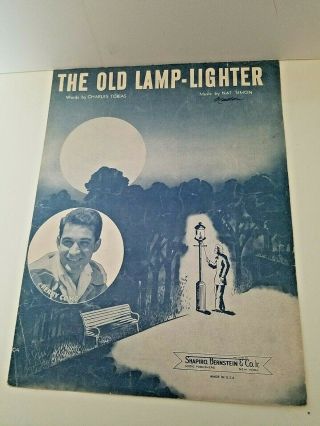 Vintage Sheet Music The Old Lamp Lighter Tobias And Simon 1946 Perry Como