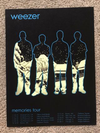 Weezer Memories Tour Poster 2010 Pinkerton Blue Rivers Cuomo Diaries Fanclub