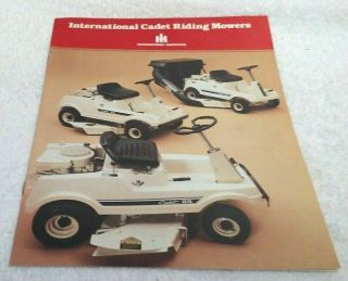 Vintage International Cub Cadet Riding Lawn & Garden Mowers Farm Brochure