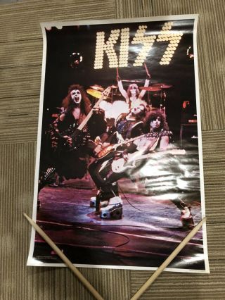 Kiss Alive Poster 1975 Aucoin Gene Simmons Ace Frehley Paul Stanley Peter Criss