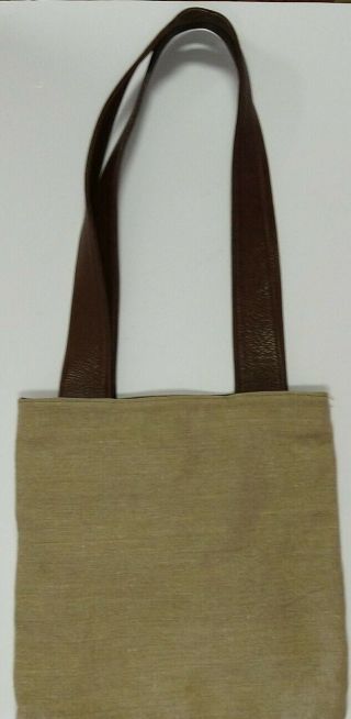 Vintage Sven Leather Canvas Shoulder Bag Purse Made In Usa