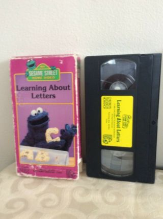 Rare Vintage Vhs Sesame Street Home Video Learning About Letters 1986